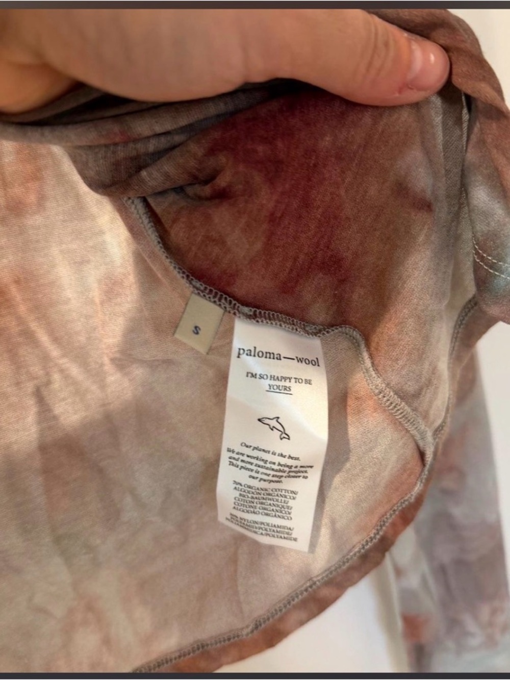 Paloma Wool Rust & Blue Sheer Mesh Button-Front Shirt - Picture 3 of 3